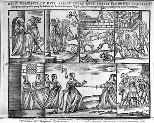 Ein Duell zwischen zwei Schwestern bei Bordeaux, 1650